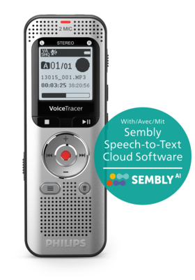 VoiceTracer Audiorecorder mit Cloud-Spracherkennung von Sembly
